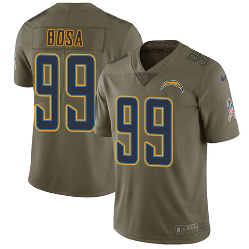 Nike Chargers #99 Joey Bosa Olive Men's Stitched NFL Limited Salute to Service Jersey